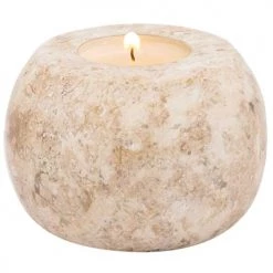 Sensei Maison Bougeoirs Photophore En Marbre Ficelle