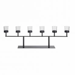 Maisons Du Monde Bougeoirs Photophore En Métal Noir Et Verre Transparent