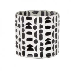 Maisons Du Monde Bougeoirs Photophore En Verre Blanc Et Noir