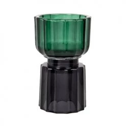 Maisons Du Monde Bougeoirs Photophore En Verre Noir Et Vert