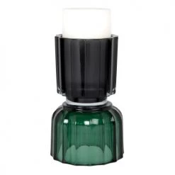 Maisons Du Monde Bougeoirs Photophore En Verre Noir Et Vert -Bougeoirs Soldes Magasin photophore en verre noir et vert 1000 5 15 227278 6