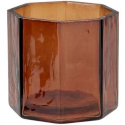 Maisons Du Monde Bougeoirs Photophore En Verre Orange