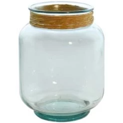 Sensei Maison Bougeoirs Photophore En Verre Recyclé Anthracite 25 Cm -Bougeoirs Soldes Magasin photophore en verre recycle transparent 25 cm 4