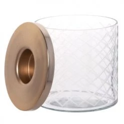 Maisons Du Monde Bougeoirs Photophore En Verre Strié Transparent Et Métal Doré -Bougeoirs Soldes Magasin photophore en verre strie transparent et metal dore 1000 10 22 226875 2