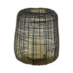 Aubry Gaspard Bougeoirs Photophore Fil De Métal Noir Doré H 25cm -Bougeoirs Soldes Magasin photophore fil de metal noir dore h 25cm 2