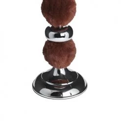 Beliani Bougeoirs Photophore Fourrure Marron H38cm -Bougeoirs Soldes Magasin photophore fourrure marron h38cm 3