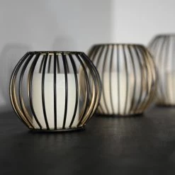 Sensei Maison Bougeoirs Photophore Métal Rond 13x11 Cm -Bougeoirs Soldes Magasin photophore metal rond 13x11 cm 4