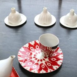 Tsé & Tsé Associées Bougeoirs Photophore Rayé Porcelaine -Bougeoirs Soldes Magasin photophore raye porcelaine 2