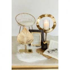 LANADECO Bougeoirs Photophore Rond Sur Pied -Bougeoirs Soldes Magasin photophore rond sur pied 2