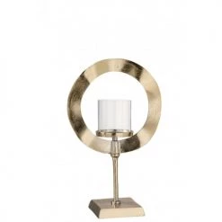 LANADECO Bougeoirs Photophore Rond Sur Pied -Bougeoirs Soldes Magasin photophore rond sur pied 3