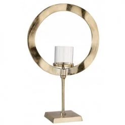 LANADECO Bougeoirs Photophore Rond Sur Pied