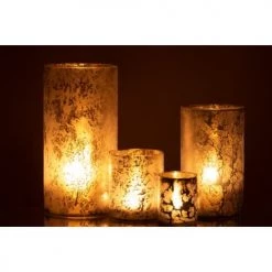 LANADECO Bougeoirs Photophore Rond Verre H35cm -Bougeoirs Soldes Magasin photophore rond verre h35cm 5