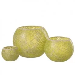 LANADECO Bougeoirs Photophore Rond Verre Jaune H17,5cm -Bougeoirs Soldes Magasin photophore rond verre jaune h17 5cm 3