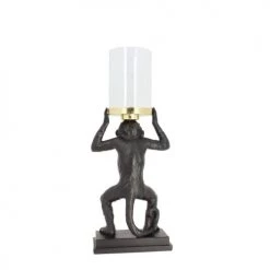 Now’s Home Bougeoirs Photophore Singe En Résine -Bougeoirs Soldes Magasin photophore singe en resine 3
