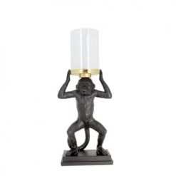 Now’s Home Bougeoirs Photophore Singe En Résine -Bougeoirs Soldes Magasin photophore singe en resine 4