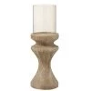 LANADECO Bougeoirs Photophore Sur Pied Ciment Beige H42,5cm -Bougeoirs Soldes Magasin photophore sur pied ciment beige h42 5cm