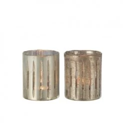 LANADECO Bougeoirs Photophore Verre Bleu H15,5cm - Lot De 2 -Bougeoirs Soldes Magasin photophore verre bleu h15 5cm lot de 2 3