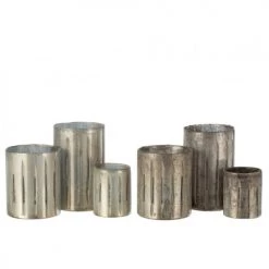 LANADECO Bougeoirs Photophore Verre Bleu H20cm - Lot De 2 -Bougeoirs Soldes Magasin photophore verre bleu h20cm lot de 2 3