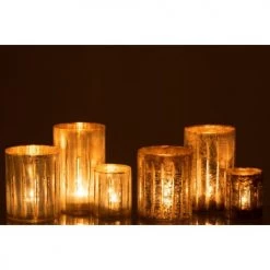 LANADECO Bougeoirs Photophore Verre Bleu H20cm - Lot De 2 -Bougeoirs Soldes Magasin photophore verre bleu h20cm lot de 2 5