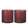 LANADECO Bougeoirs Photophore Verre Rouge/or H20cm - Lot De 2 -Bougeoirs Soldes Magasin photophore verre rouge or h20cm lot de 2