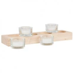 Maisons Du Monde Bougeoirs Photophores X4 En Bois Et Verre -Bougeoirs Soldes Magasin photophores x4 en bois et verre 1000 0 16 226746 3