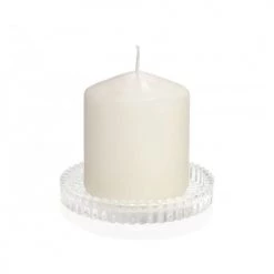 Wadiga Bougeoirs Plateau Bougie Rond En Verre Taillé D10cm -Bougeoirs Soldes Magasin plateau bougie rond en verre taille d10cm 2