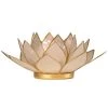 Mani Bhadra Bougeoirs Porte Bougie Fleur De Lotus Perle Et Or -Bougeoirs Soldes Magasin porte bougie fleur de lotus perle et or