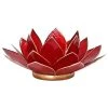 Mani Bhadra Bougeoirs Porte Bougie Fleur De Lotus Rouge Et Or -Bougeoirs Soldes Magasin porte bougie fleur de lotus rouge et or 3