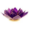 Mani Bhadra Bougeoirs Porte Bougie Fleur De Lotus Violet Et Argent -Bougeoirs Soldes Magasin porte bougie fleur de lotus violet et argent