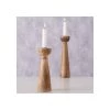Wadiga Bougeoirs Set De 2 Chandeliers En Bois De Mangue -Bougeoirs Soldes Magasin set de 2 chandeliers en bois de mangue