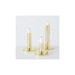 Wadiga Bougeoirs Set De 3 Chandeliers De Table En Métal Doré -Bougeoirs Soldes Magasin set de 3 chandeliers de table en metal dore 5