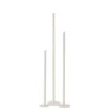 LANADECO Bougeoirs Set De 3 Chandeliers Hauts Métal Blanc Mat H100cm