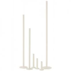 LANADECO Bougeoirs Set De 3 Chandeliers Hauts Métal Blanc Mat H100cm -Bougeoirs Soldes Magasin set de 3 chandeliers hauts metal blanc mat h100cm 2