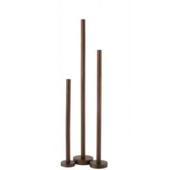 LANADECO Bougeoirs Set De 3 Chandeliers Hauts Métal Or Mat H100cm -Bougeoirs Soldes Magasin set de 3 chandeliers hauts metal marron mat h102 5cm 2