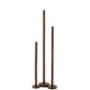 LANADECO Bougeoirs Set De 3 Chandeliers Hauts Métal Marron Mat H102,5cm -Bougeoirs Soldes Magasin set de 3 chandeliers hauts metal marron mat h102 5cm 4