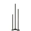 LANADECO Bougeoirs Set De 3 Chandeliers Hauts Métal Noir Mat H100cm