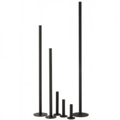 LANADECO Bougeoirs Set De 3 Chandeliers Hauts Métal Noir Mat H100cm -Bougeoirs Soldes Magasin set de 3 chandeliers hauts metal noir mat h100cm 2