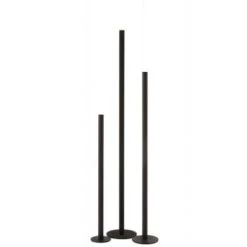 LANADECO Bougeoirs Set De 3 Chandeliers Hauts Métal Marron Mat H102,5cm -Bougeoirs Soldes Magasin set de 3 chandeliers hauts metal noir mat h100cm 5