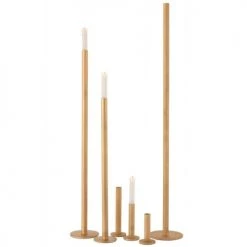 LANADECO Bougeoirs Set De 3 Chandeliers Hauts Métal Or Mat H100cm -Bougeoirs Soldes Magasin set de 3 chandeliers hauts metal or mat h100cm 4